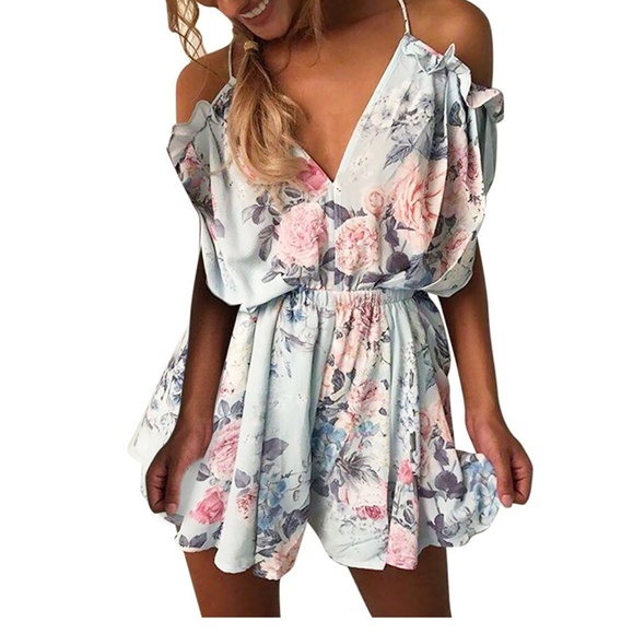Kimberly Dawn Pants - 🆕 Cold Shoulder Floral Playsuit